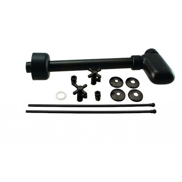 Westbrass European Pedestal Lavatory Kit - Cross Handles in Oil Rubbed Bronze D1938L-12 - main